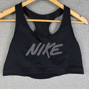 Nike Sports Bra Victory Medium Impact Black White (928871-011) Size M Racerback‎